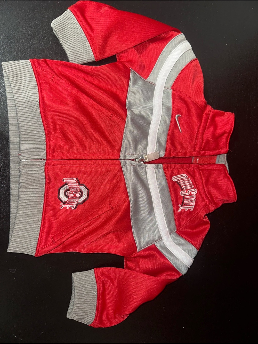 Nike Red and Gray Kids Zip-Up Jacket